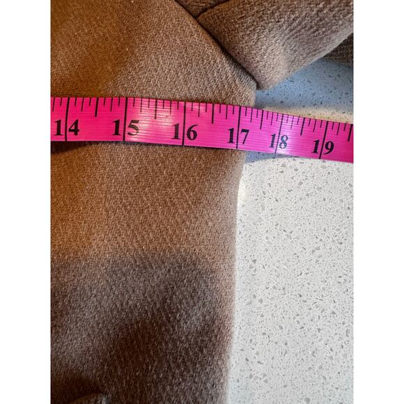 Abercrombie & Fitch Wool Blend Dad Coat Camel Tan Long Size XS Extra Small - Picture 12 of 12